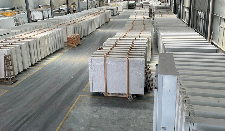 Quartz slab factory warehouse for China based manufacturing coordination and B2B quartz supply