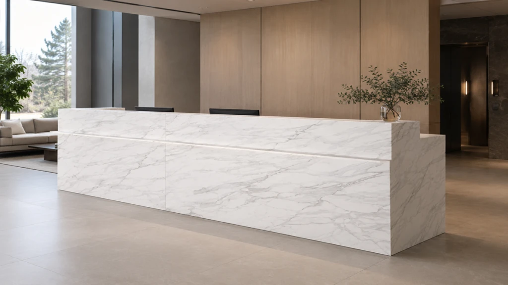 zero silica quartz office reception desk asiaquartz
