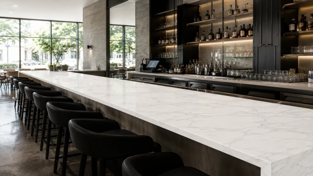 zero silica quartz restaurant bar top asiaquartz