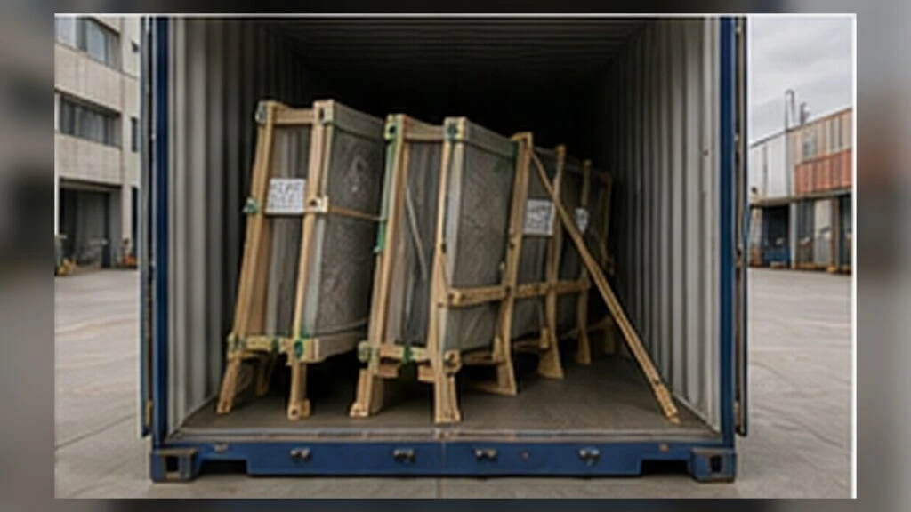 quartz slab qc photos container loading