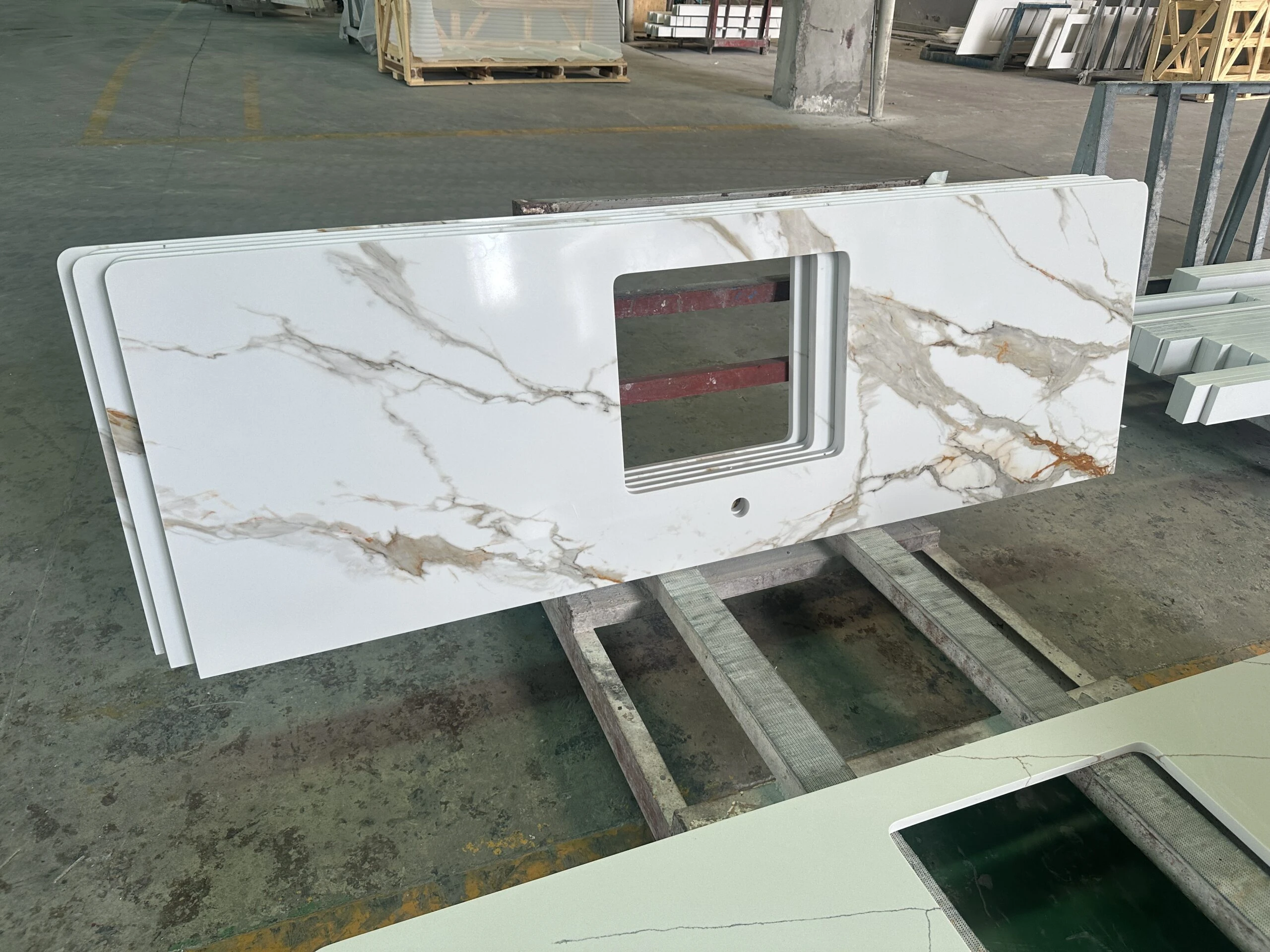 Cut-to-size quartz fabrication with custom sizing for countertops and project requirements