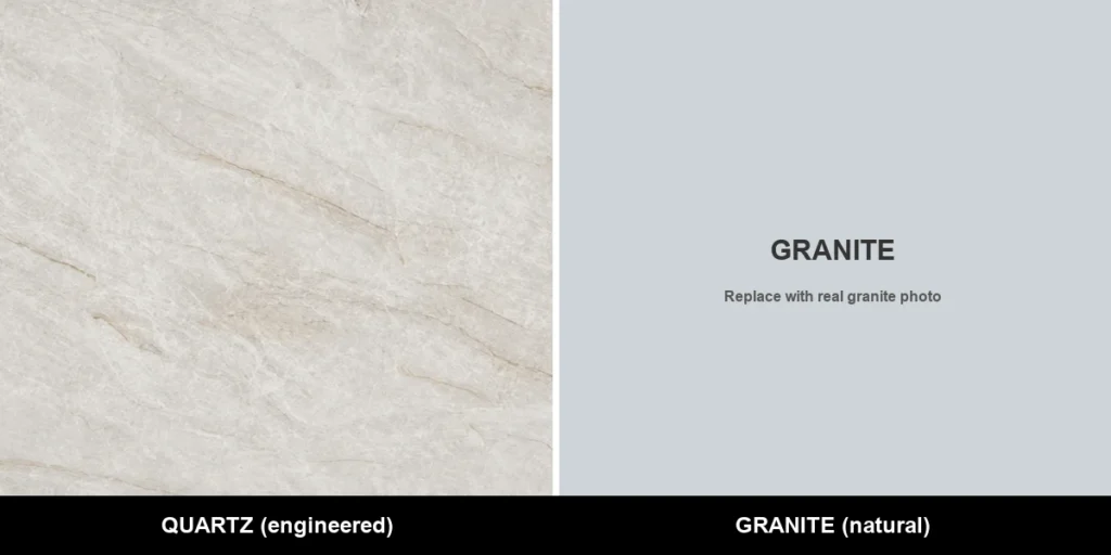 Quartz slabs in warehouse packing - batch consistency verification by AsiaQuartz